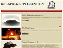 Tablet Screenshot of burgspielgruppe-losenstein.at